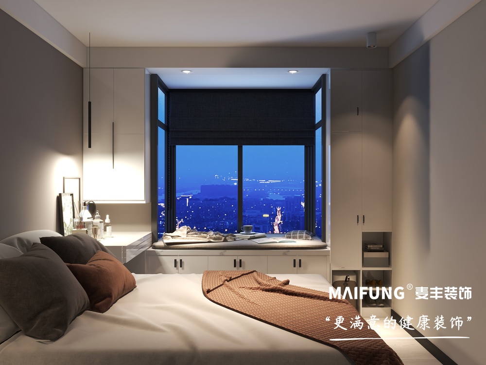 卓越蔚蓝群岛三室两厅现代简约风格装修方案 卧室