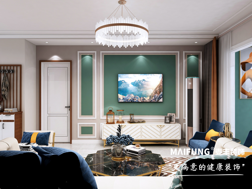 天一仁和•天境装修效果图欧式风格设计案例 电视背景墙