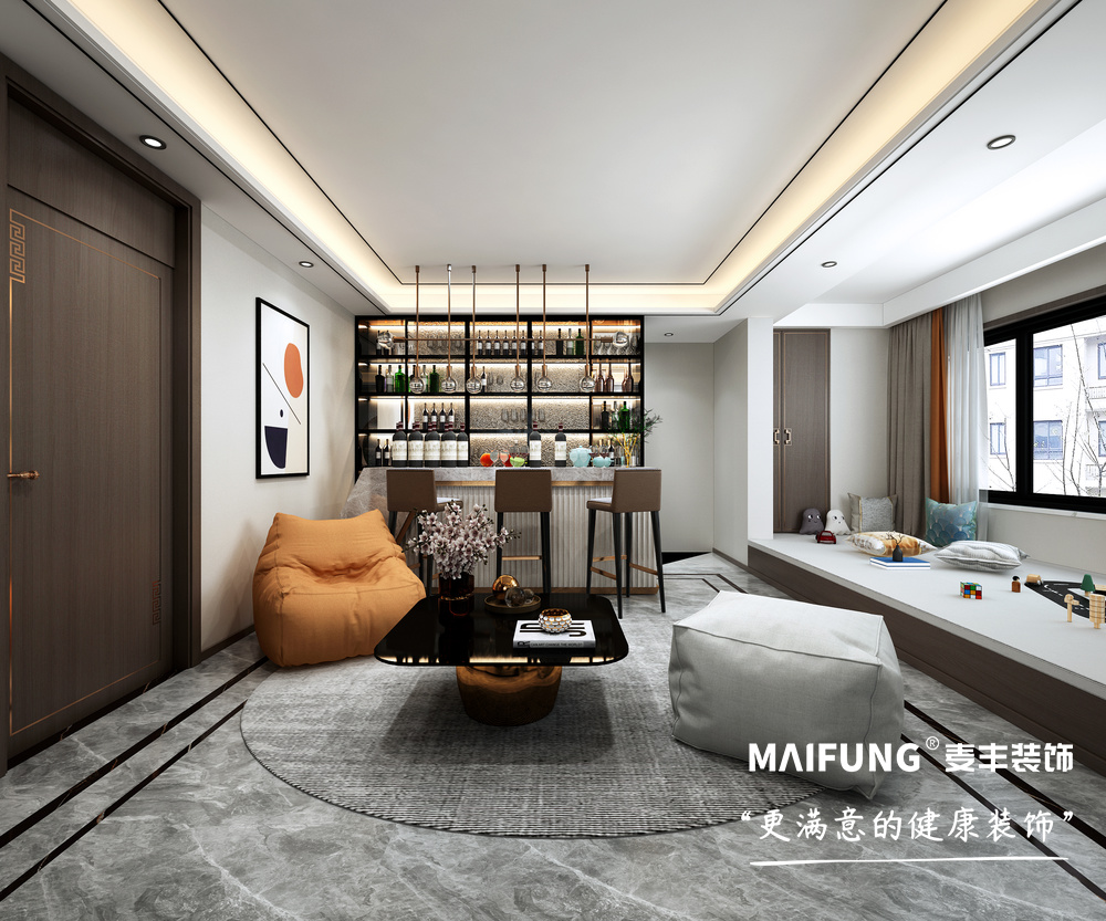 保利观堂三室三厅新中式风格装修效果图 休闲室