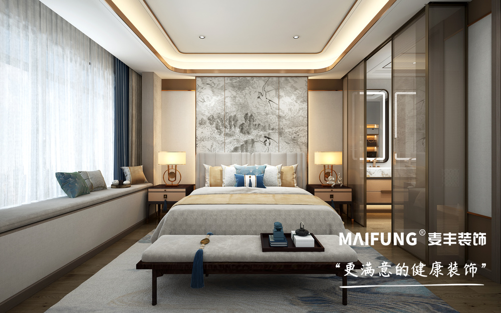 保利观堂三室三厅 190㎡装修效果图 卧室