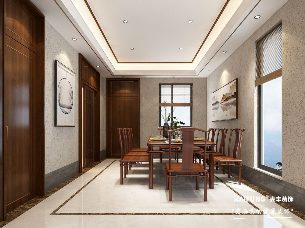 餐厅 海尔波尔多小镇装修实景图中式风格设计案例