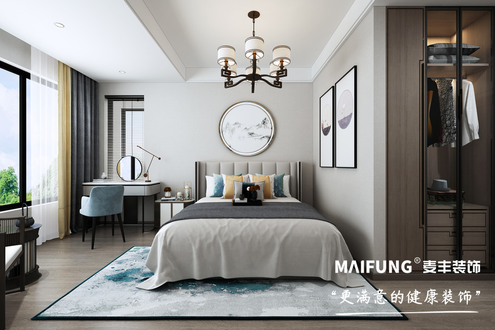 保利观堂190平方3室3厅装修样板间 主卧