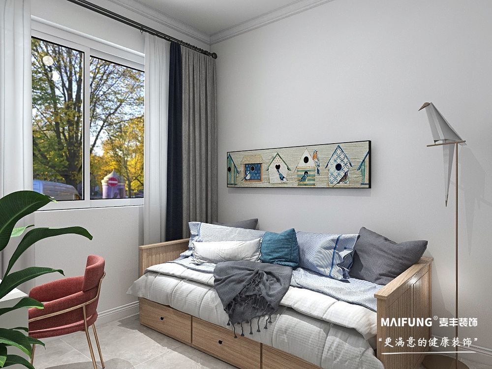 书房 中建锦绣城雅园105m²三室装修实景图