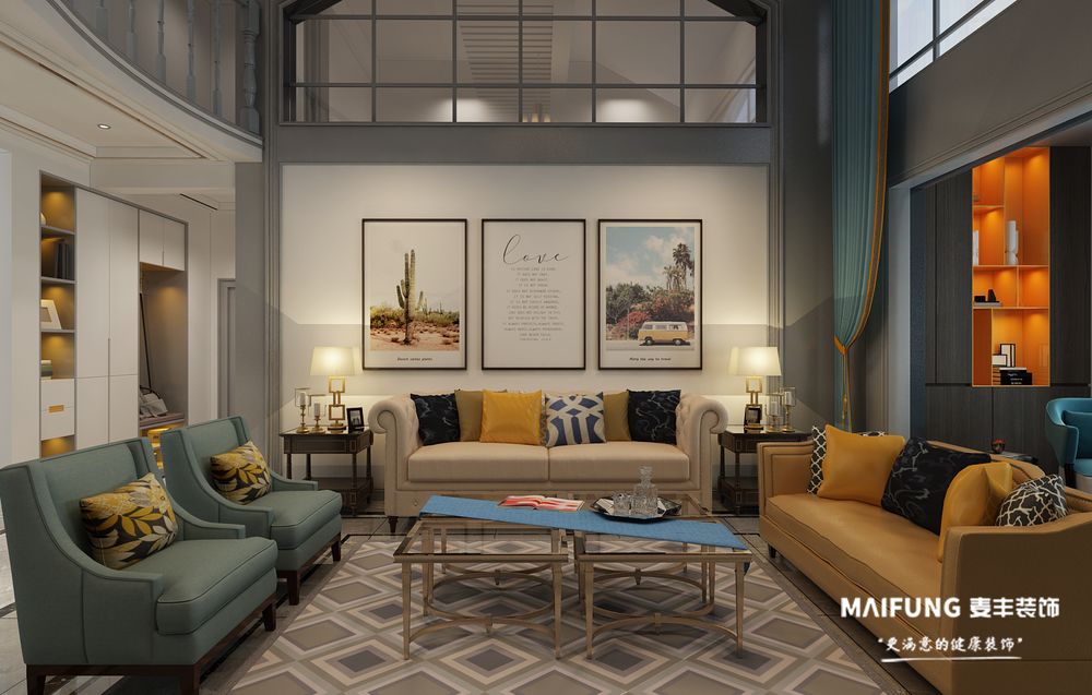 卓越西海岸别墅美式轻奢风格装修实景图