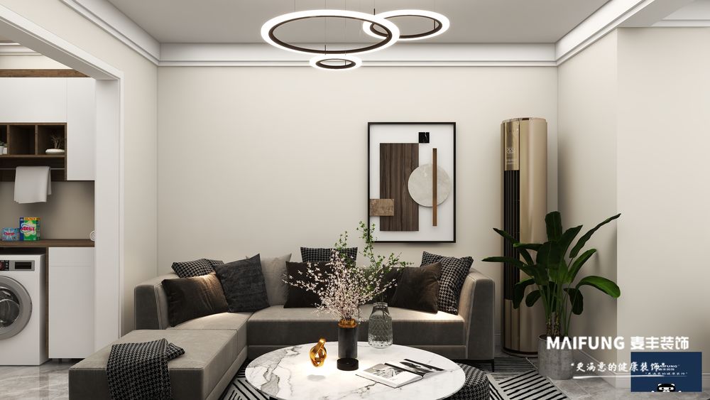 客厅 青岛凯景领盛华府100m²三室装修样板间