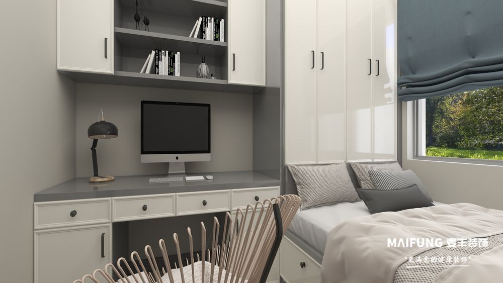 次卧 中铁阅峰三室轻奢风格装修方案
