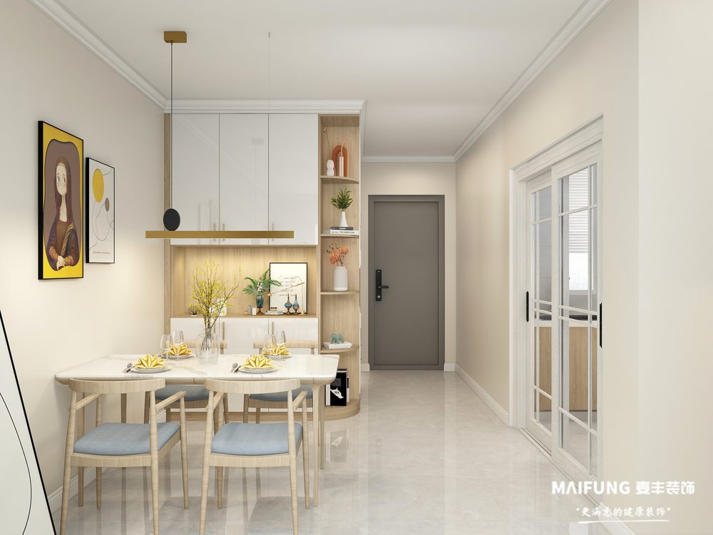 衡山学府三室北欧风格装修实景图