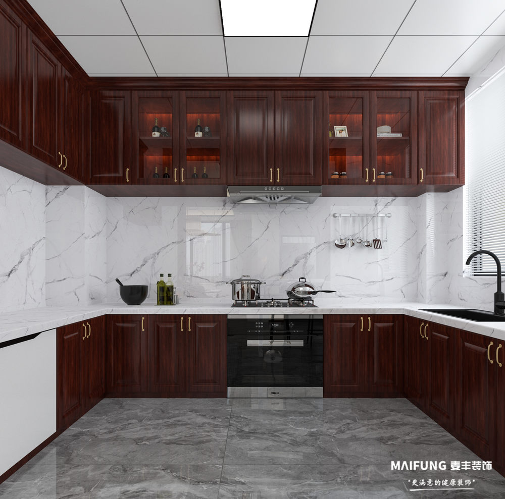 厨房.jpg 汇豪观邸四室190m²装修实景图