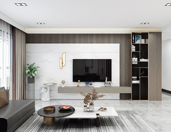 檀府128平方三室两厅现代意式风格装修效果图